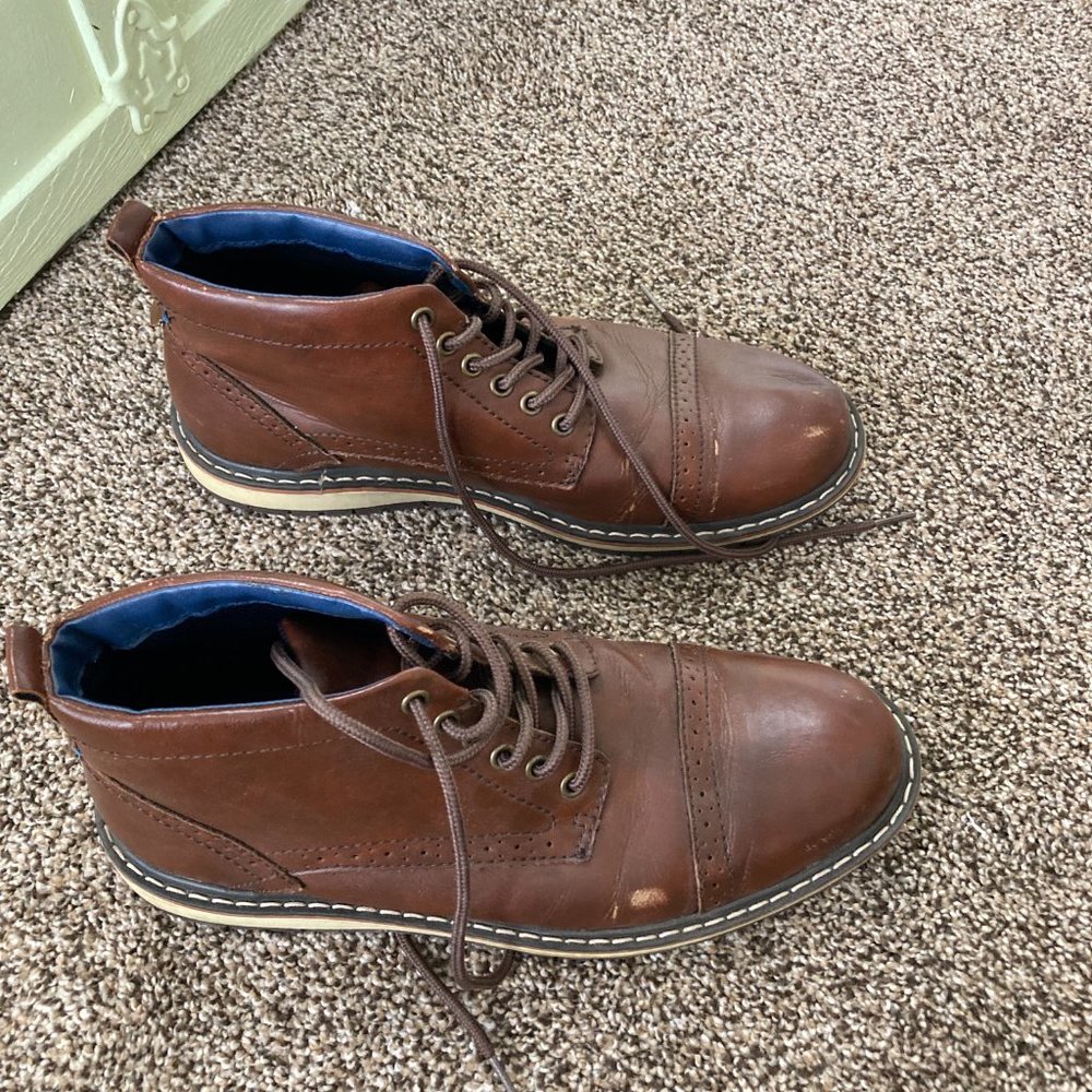 Sonoma Brown Leather Boots Size 10 1/2 Men